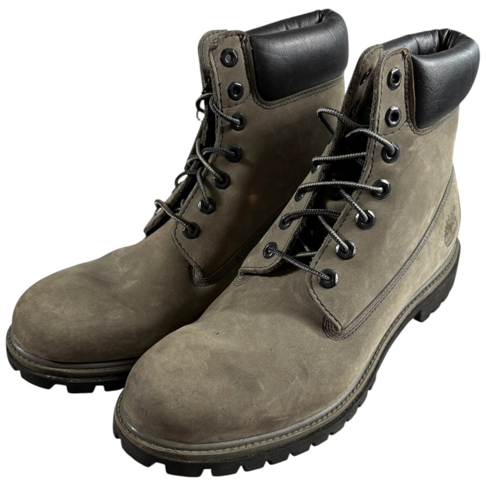 Timberland 6-Inch Premium Boots Mens 11.5 Olive Green Durable Workwear Heritage
